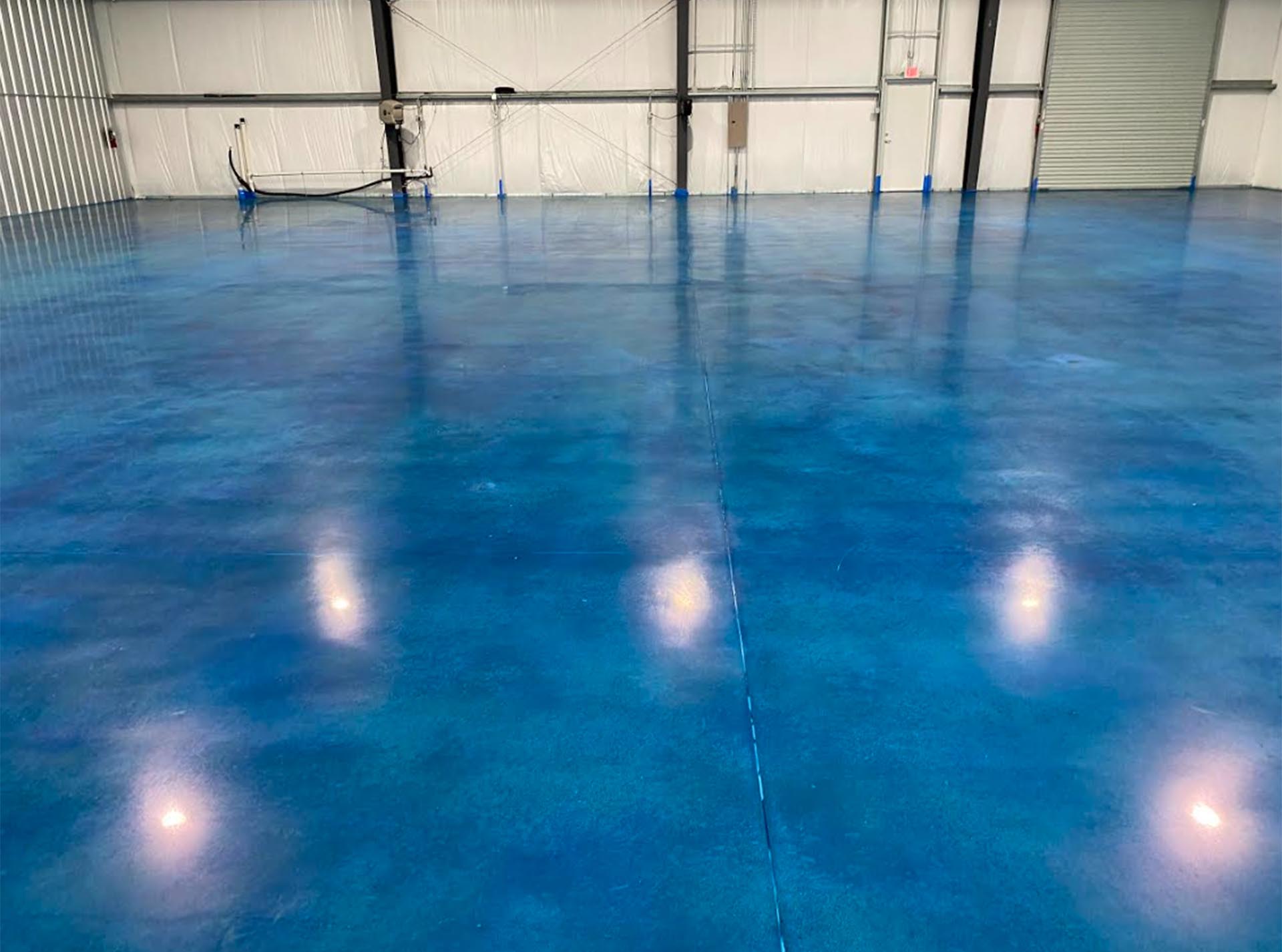 Aircraft Hangar Polished Concrete Floors